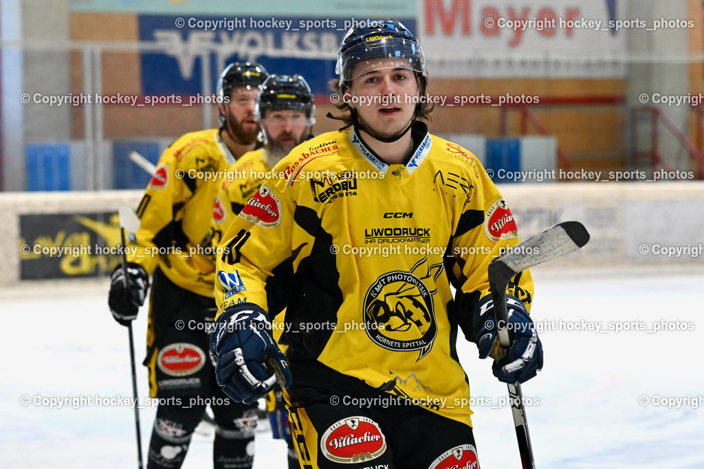 EC Hornets Spittal vs. USC Piraten Velden 18.2.2024 | #10 Ortner Philipp EC Hornets Spittal, EC Hornets Spittal vs. USC Piraten Velden 18.2.2024, EC Hornets Spittal vs. USC Piraten Velden 18.2.2024 am 18.02.2024 in Spittal an der Drau (Eissportzentrum Spittal), Austria, (Photo by Bernd Stefan)