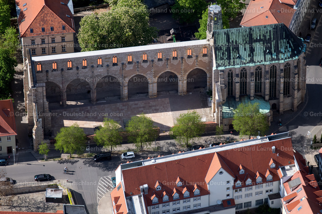 4025639 | ERFURT 06.05.2020 Ruine des Kirchengebäude der " Barfüßerkirche " an der Barfüßerstraße im Ortsteil Altstadt in Erfurt im Bundesland Thüringen, Deutschland. // Ruins of church building " Barfuesserkirche " on Barfuesserstrasse in the district Altstadt in Erfurt in the state Thuringia, Germany. Foto: Gerhard Launer