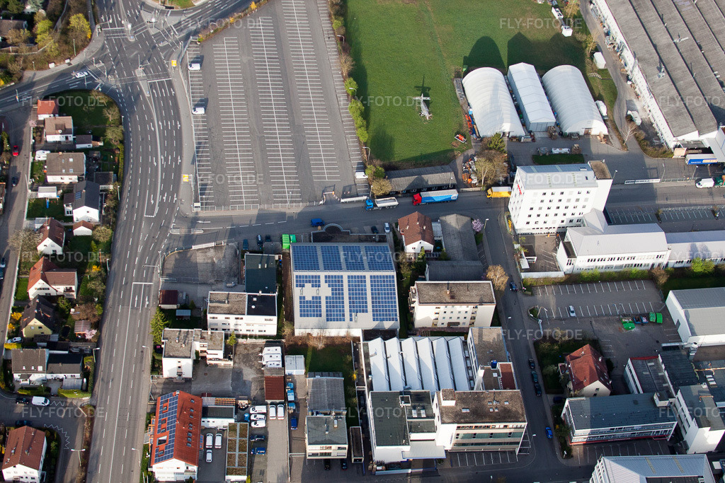 Luftbild: METDRA Metall- und Drahtwarenfabrik GmbH, Dieselstr im Ortsteil Eltingen in Leonberg im Bundesland Baden-Württemberg in Deutschland. Foto: IMG_39069.jpg vom 03.04.2011 durch Werner Riehm/FLY-FOTO.de