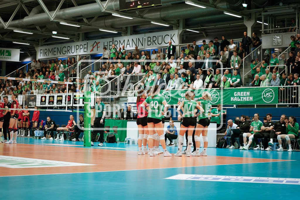 Volleyball I Frauen I Saison 2025-2026 I Bundesliga I Playoff-Viertelfinale 2 I USC Münster - Dresdner SC-96 | realhellocedii - Realisiert mit Pictrs.com