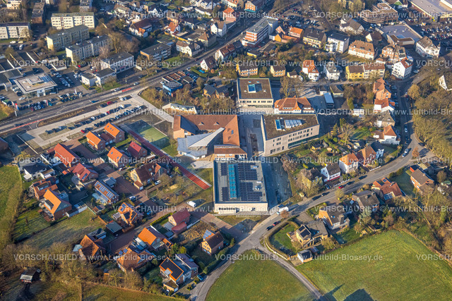 Hamm250201170Herringen | Luftbild, Arnold-Freymuth-Gesamtschule, An der Falkschule, Stadtbezirk Herringen, Hamm, Ruhrgebiet, Nordrhein-Westfalen, Deutschland