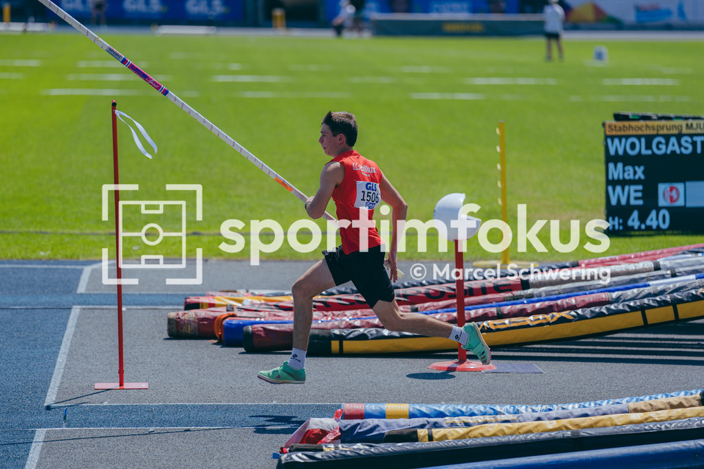 Deutsche Meisterschaften U20 / U16 2026 | Max Wolgast, LG Brillux Münster, 1506, Stabhochsprung, Deutsche Meisterschaften der U20 &amp; U16 2026, Lohrheidestadion Bochum-Wattenscheid, 12.07.2026. Foto: Marcel Schwering / sportimfokus - Realisiert mit Pictrs.com