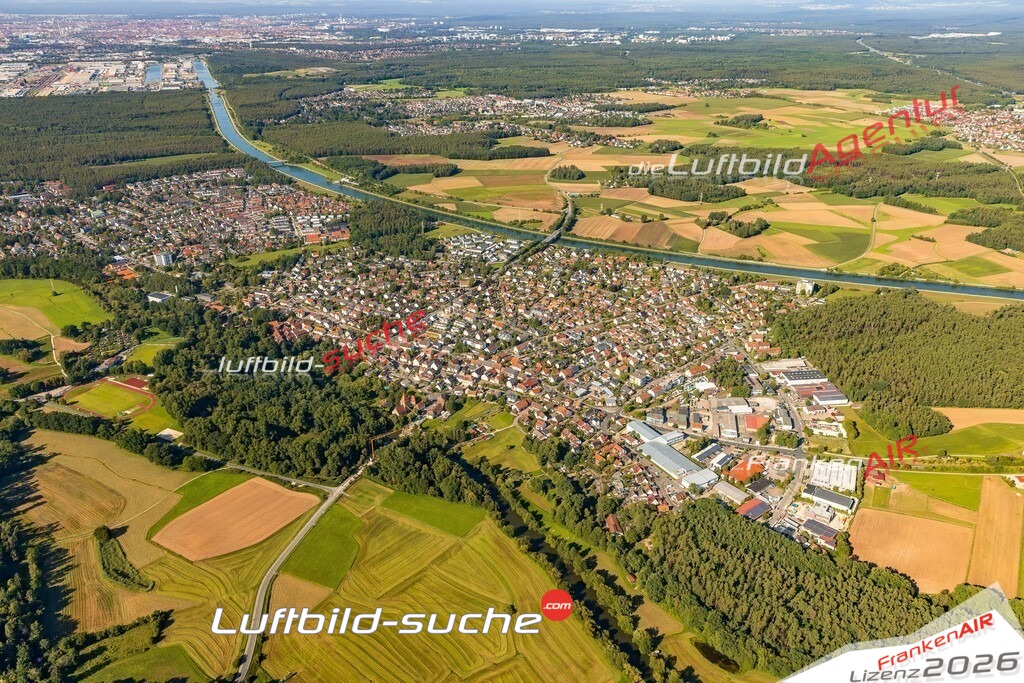 Luftaufnahme  Katzwang  Nürnberg Das Luftbild wurde 2025 vom UL-Flugzeug heraus erstellt ( keine Drohne ) - Hochauflösende Luftaufnahme -Nicht vergleichbar mit Google Maps oder Satelittenbilder- Die Geschenkidee !Mit Lizenz und Bildrechte bestellbar