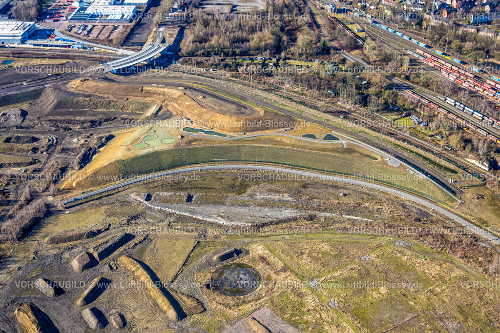 Dortmund260200111 | Luftbild, Brückenneubau Hoeschallee über Bahngleise Gewerbegebiet und Gelände der Westfalenhütte Dortmund, Nordmarkt, Dortmund, Ruhrgebiet, Nordrhein-Westfalen, Deutschland