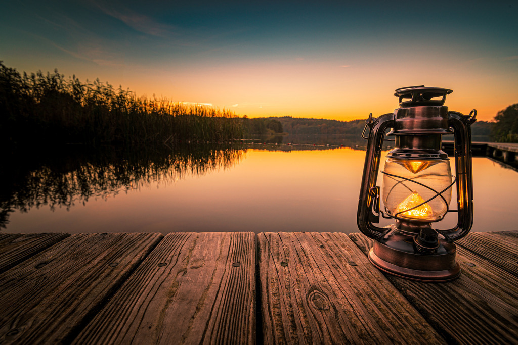 Abends am Badesee | Badesteg zur Blauenstunde am Schierensee.