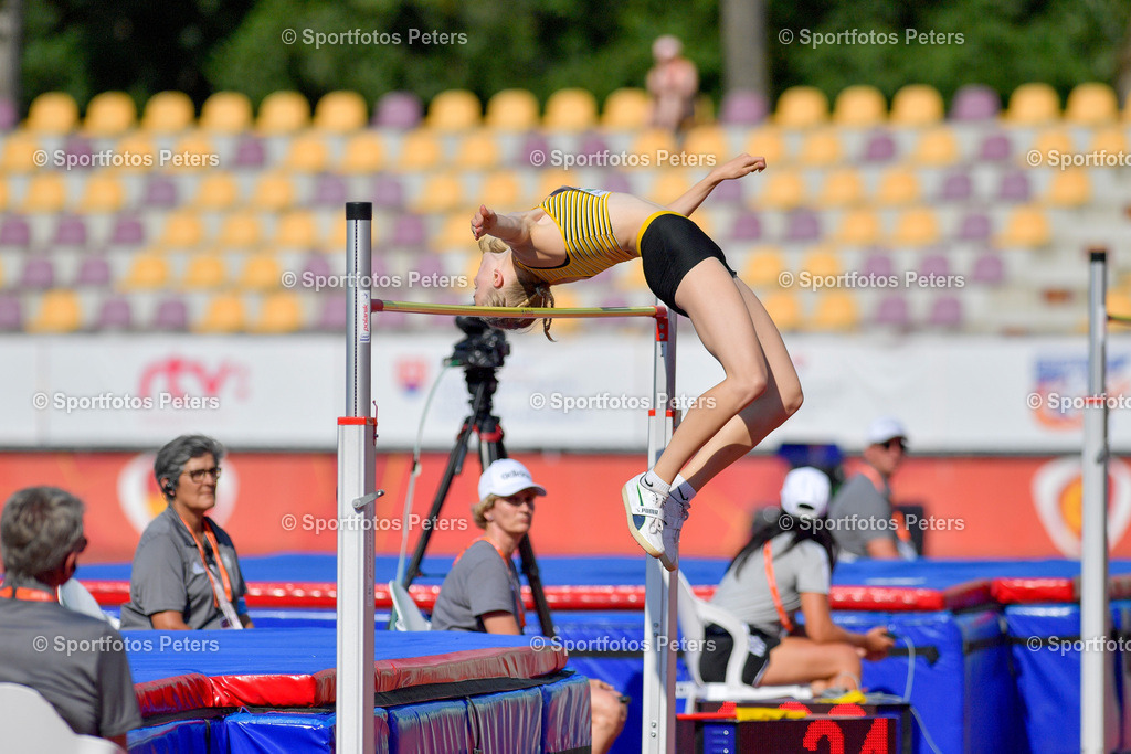 U18 EM - Tag 1_147 | European Athletics U18 Championships am 21.07.2024 in Banska Brystica; Hochsprung, Eva Kalb. Foto: Kai Peters - Realisiert mit Pictrs.com