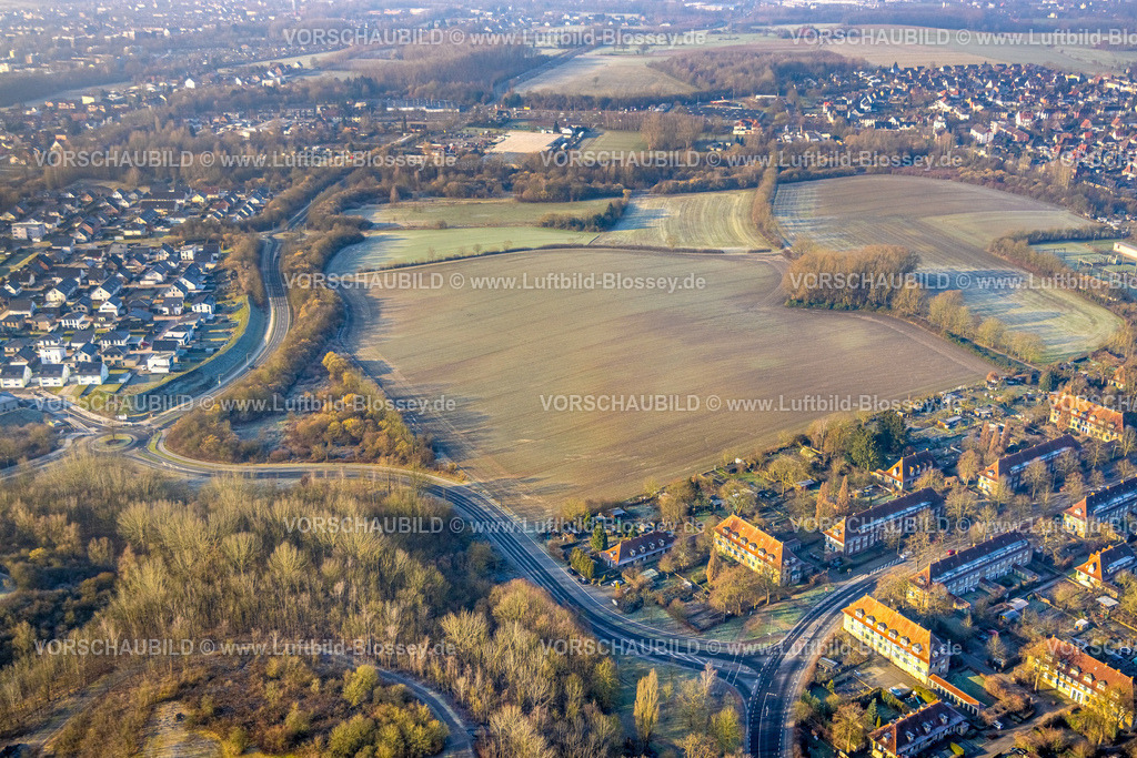 Hamm250200847Heessen | Luftbild, Wiesenfläche nördlich am Sachsenring bis Vogelsang, Kreisverkehr, Stadtbezirk Heessen, Hamm, Ruhrgebiet, Nordrhein-Westfalen, Deutschland