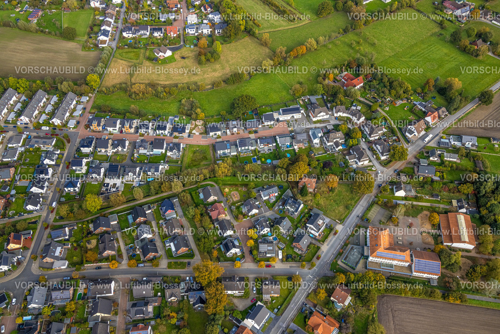 Hamm241015034 | Luftbild, Wohngebiet Brandheide, Grüner Winkel und Schwarzdornweg, Uentrop, Hamm, Ruhrgebiet, Nordrhein-Westfalen, Deutschland