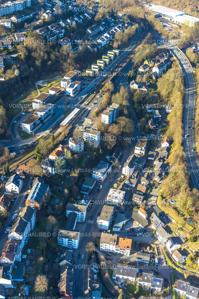 Herdecke260304450 | Luftbild, Neubaugebiet Wohnquartier Alter Steinbruch an der Walter-Freitag-Straße, Herdecke Bahnhof, Bahnhofstraße und Hauptstraße, Herdecke, Ruhrgebiet, Nordrhein-Westfalen, Deutschland
