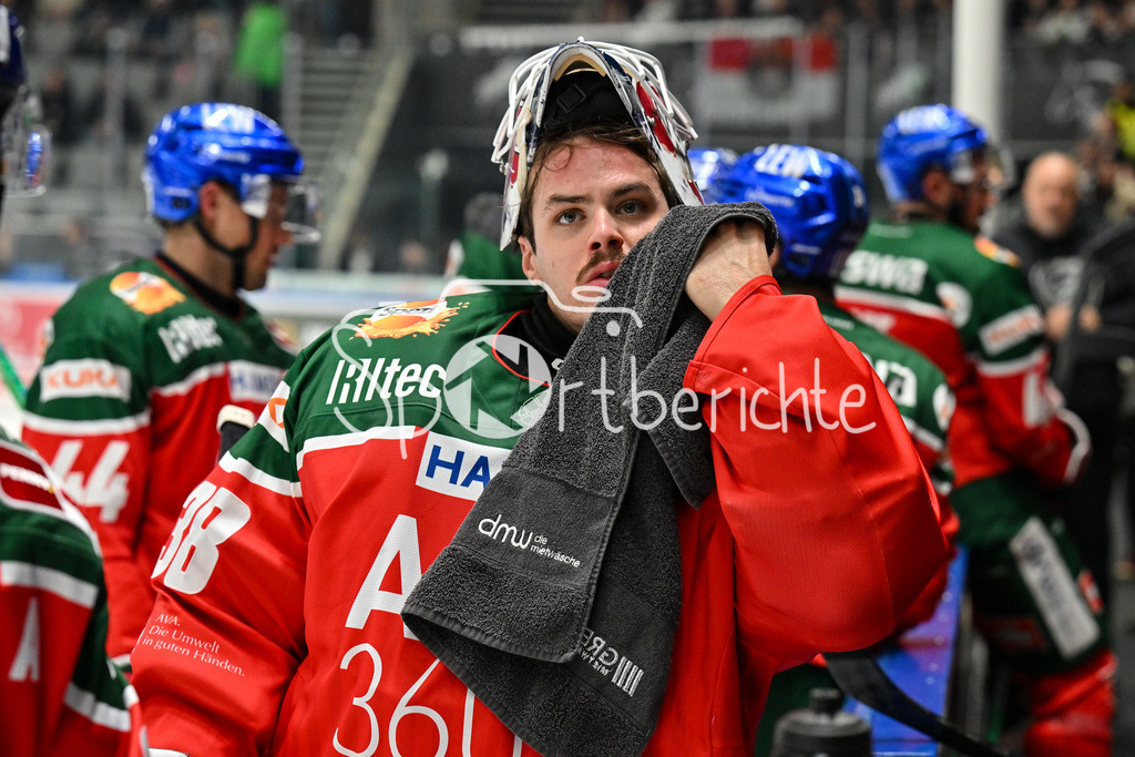 Augsburger Panther - Kölner Haie | Im Bild Strauss MANN (Augsburger Panther #38) / FReisteller / Einzelfoto / DEL: Augsburger Panther - Kölner Haie, Curt Frenzel Stadion am 29.09.2024