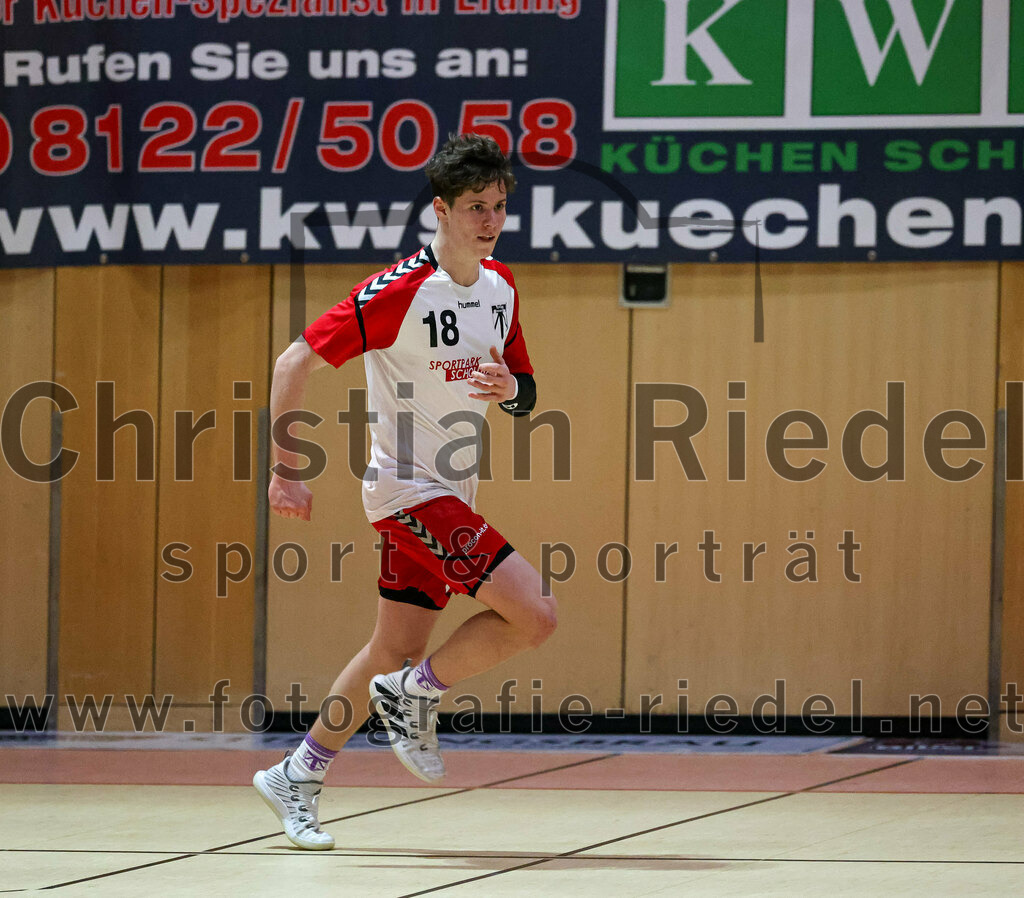 2023-01-21_072_SpVgg_Altenerding_gegen_SC_Eching | Erding, Deutschland, 21.01.2023:
Handball, Bezirksoberliga Männer 2022 / 2023, 12. Spieltag, SpVgg Altenerding gegen SC Eching, Endergebnis: 29:34

Tim Steininger (SpVgg Altenerding, #18)

Foto: Christian Riedel / fotografie-riedel.net