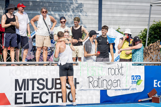 Multisport Event; Ratingen, 27.06.2026 | RATINGEN, GERMANY - JUNE 27, 2026 : Marcel Meyer (GER / Germany) during high jump with his fans competing during the Multisport Event at Stadion Ratingen on June 27, 2026 in Ratingen, Germany.