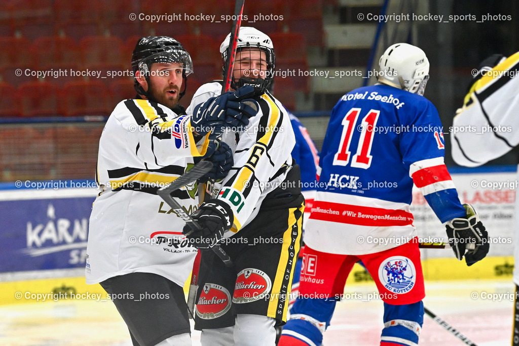 Carinthian Team vs. HC Köttern 12.2.2024 | #21 Petrini Renato, #6 Ropatsch Eduard Enzo, Jubel, #11 Novak Johannes