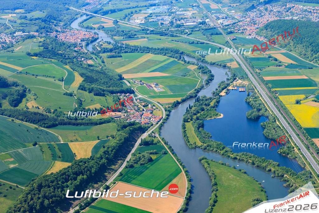 Luftbild von Eschenbach Eltmann - Luftaufnahme wurde 2015 von https://frankenair.de mittels Flugzeug (keine Drohne) erstellt - die Geschenkidee