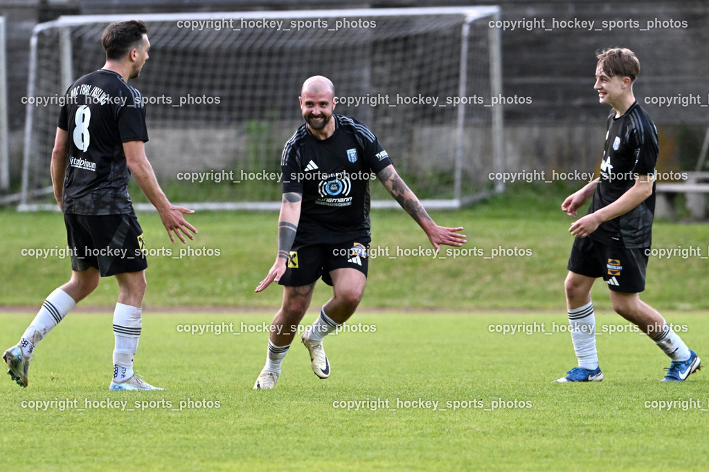 WSG Radenthein vs. URC Thal Assling | Jubel #9 Denis Kerrniqi URC Thal Assling, WSG Radenthein vs. URC Thal Assling, WSG Radenthein vs. URC Thal Assling am 30.05.2025 in Radenthein (Sportplatz Radenthein), Austria, (Photo by Bernd Stefan)