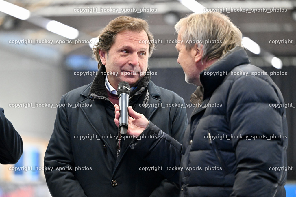 Eishallen Eröffnung Eberstein | Christof Leitner Intercom, Sport Presse Klub Kärnten Marijan VELIK, Eishallen Eröffnung Eberstein, Eishallen Eröffnung Eberstein am 07.12.2024 in Eberstein (Halle Eberstein), Austria, (Photo by Bernd Stefan)