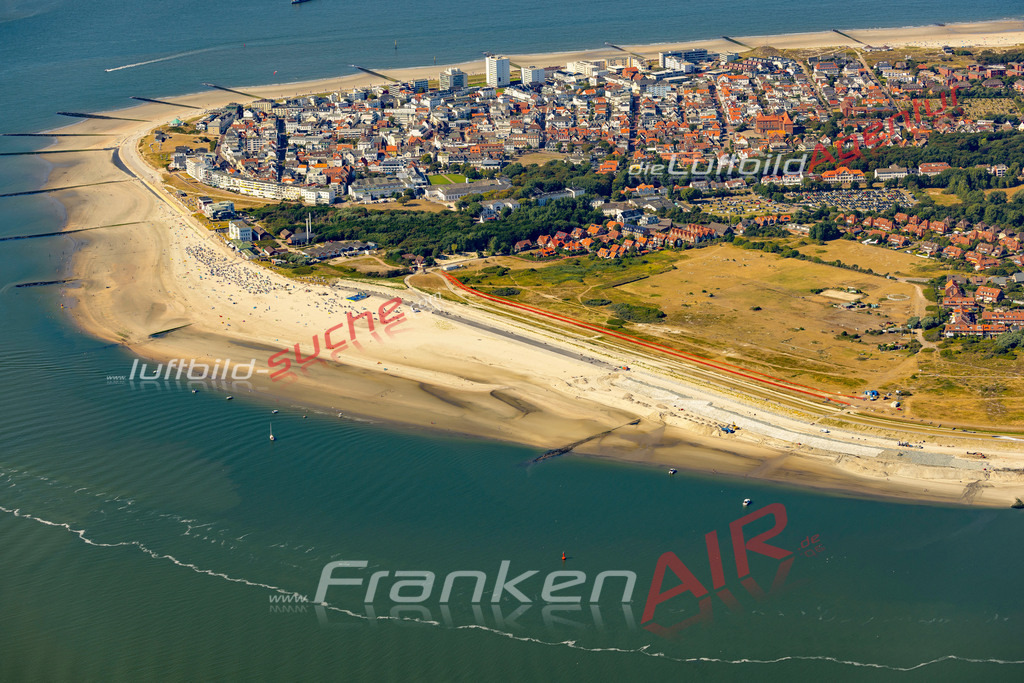 Aktuelles Luftbild von  Norderney - Die Luftaufnahme wurde 2022 mittels UL-Flugzeug erstellt ( keine Drohne ) - hochauflösende Kamera-Systeme von  Canon -Beste Qualität - Für grossformatige Ausdrucke geeignet. Die Geschenkidee !