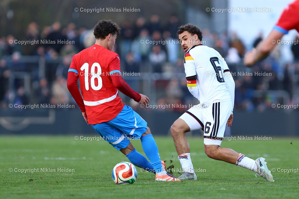 NH_DeutschlandU20_TschechienU20_Länderspiel_26032026 | #6 Rafael Lubach (Deutschland U20), #18 Lukas Saal (Tschechien U20)Fußball I Junioren I Länderspiel (Nationalmannschaft) I Saison 2025-2026 I Freundschaftsspiel I Deutschland U20 - Tschechien U20 I 26.03.2026 I Poststadion Berlin