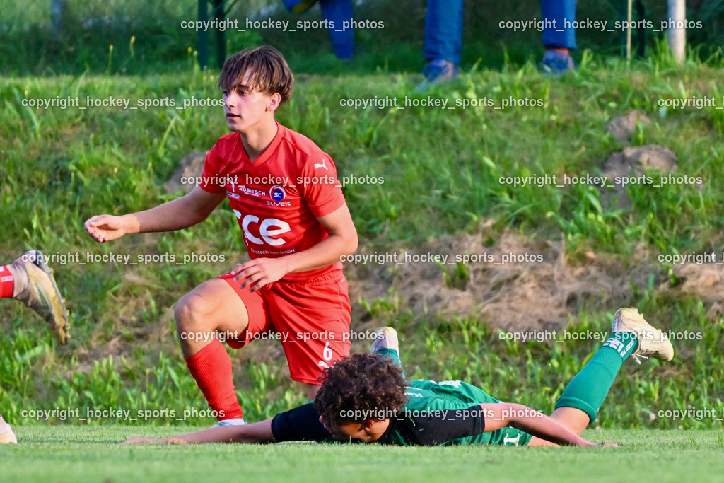 FC Lendorf vs. SC St.Veit | #6 Julian Hufnag St.Veit, #47 Johannes Brunner FC Lendorf, FC Lendorf vs. SC St.Veit, FC Lendorf vs. SC St.Veit am 17.08.2024 in Lendorf (Thomas Morgenstern-Arena), Austria, (Photo by Bernd Stefan)