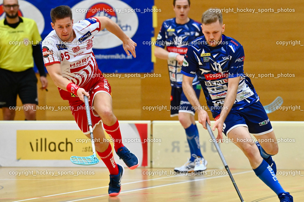 VSV Unihockey vs. KAC Floorball 4.2.2023 | #95 Adrian Samm, #13 Martin Krametter