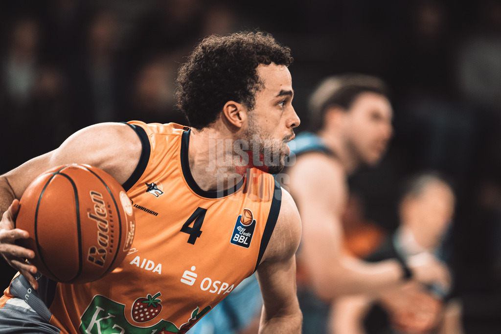 Basketball | Männer | Saison 2025/2026 | easyCredit Basketball Bundesliga | 13. Spieltag | Veolia Towers Hamburg vs. Rostock Seawolves | 22.04.2026 | Elias Baggette (#4, Rostock Seawolves)