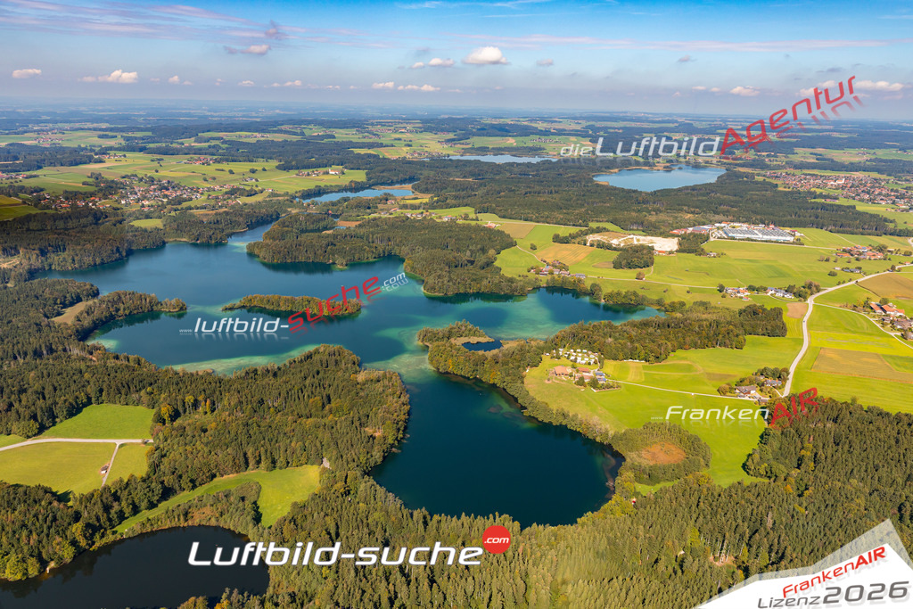 Aktuelles Luftbild von langbuergnersee  - Die Luftaufnahme wurde 2020 mittels UL-Flugzeug erstellt ( keine Drohne ) - hochauflösende Kamera-Systeme von  Canon -Beste Qualität - Für grossformatige Ausdrucke geeignet. Die Geschenkidee !