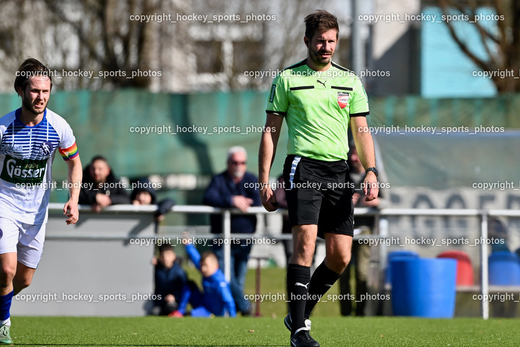 SAK vs. Dellach Gail | Jürgen Hartenberger Referee, #23 Maximilian Wastian Dellach Gail, SAK vs. Dellach Gail, SAK vs. Dellach Gail am 22.03.2025 in Klagenfurt (Sportpark Welzenegg), Austria, (Photo by Bernd Stefan)