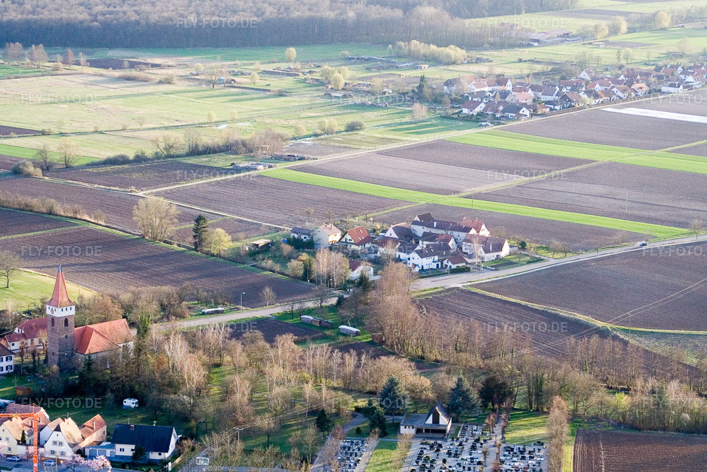 Luftbild: Welschhof in Freckenfeld im Bundesland Rheinland-Pfalz in Deutschland. Foto: IMG_9851.jpg vom 18.03.2008 durch Werner Riehm/FLY-FOTO.de