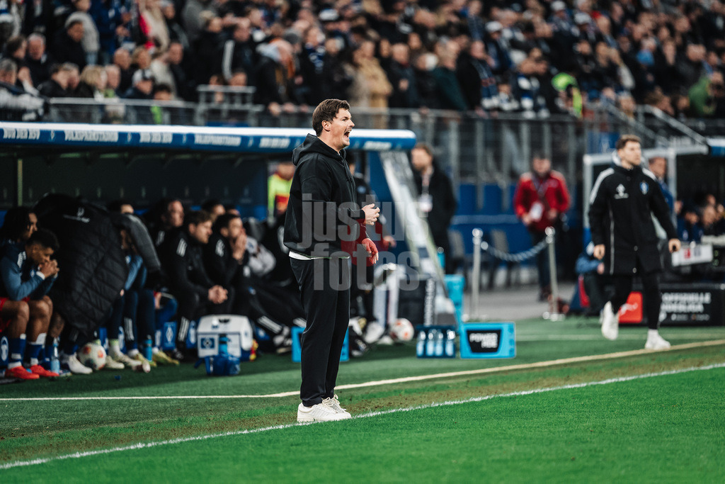 Fußball | Männer | Saison 2025/2026 | 1. Fußball-Bundesliga | 24. Spieltag | Hamburger SV vs. RB Leipzig | 01.03.2026 | Trainer Merlin Polzin (HSV)