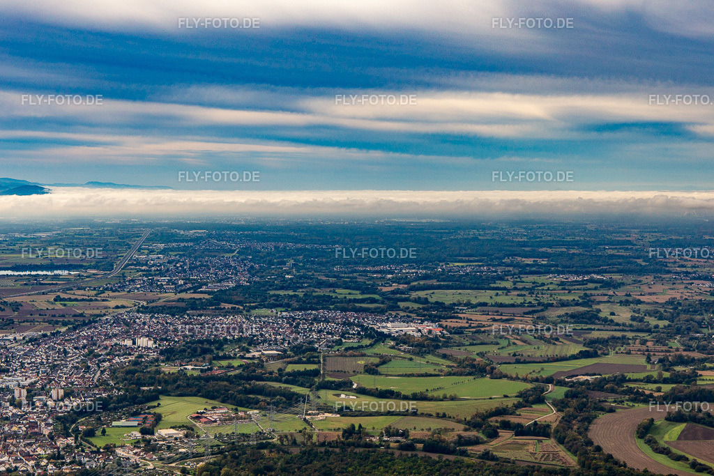 Ortsansicht | Luftbild: Ortsansicht im Ortsteil Mörsch in Rheinstetten im Bundesland Baden-Württemberg in Deutschland. Foto: IMG_143594.jpg vom 06.10.2024 durch ©2025 Werner Riehm fly-foto.de/copyright - Realisiert mit Pictrs.com