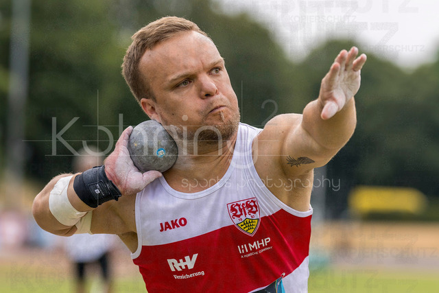 Para Heimspiel 7.0; Leverkusen, 18.07.2026 | LEVERKUSEN, GERMANY - JULY 18, 2026 : Niko Kappel (GER/VfB Stuttgart 1893) competing in the shot put during the Para Heimspiel 7.0 at Fritz Jacobi Sports Complex on July 18, 2026 in Leverkusen, Germany.