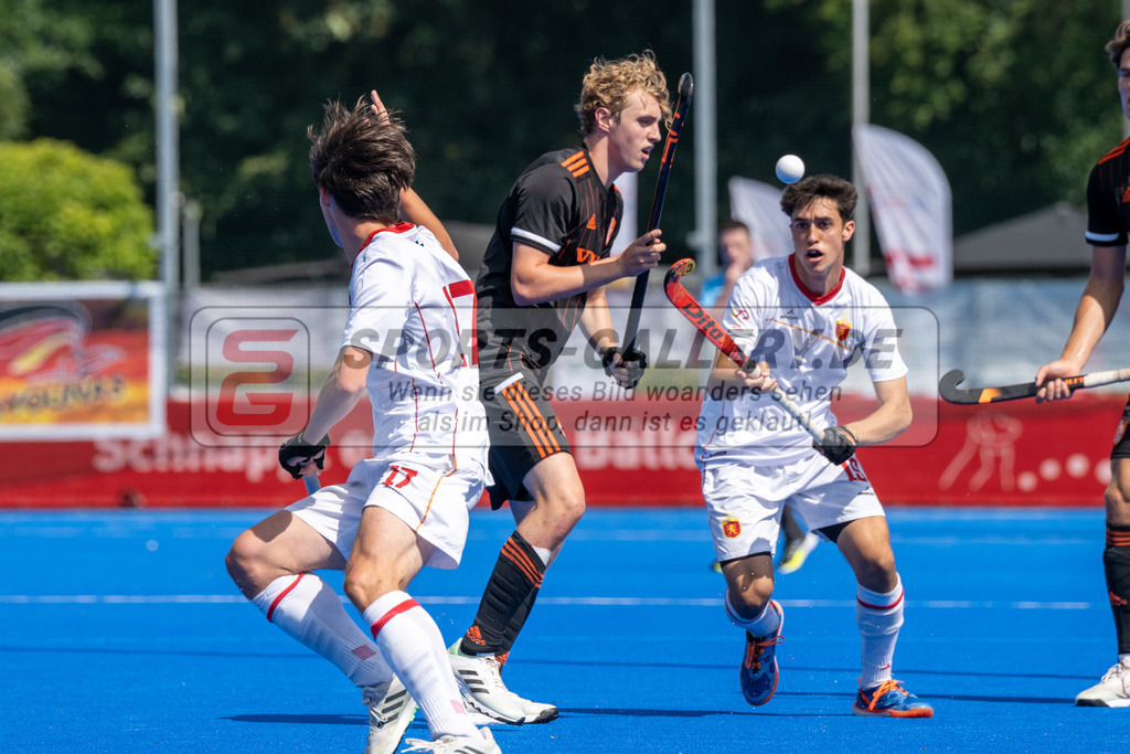 SFE_20230716_0223 | EuroHockey EM U18 Boys 3th 4th Netherlands vs Spain am 16.07.2023 in Krefeld (Gerd-Wellen-Hockeyanlage), Photo: Stephan Fehrmann 2023 (Sports-Gallery)