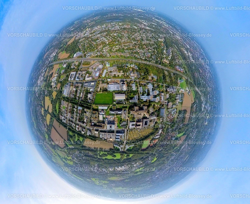 Dortmund231090042TechnologieZentrum | Luftbild, TU Technische Universität Dortmund, Technologiezentrum, Erdkugel, Fisheye Aufnahme, Fischaugen Aufnahme, 360 Grad Aufnahme, tiny world, Eichlinghofen, Dortmund, Ruhrgebiet, Nordrhein-Westfalen, Deutschland