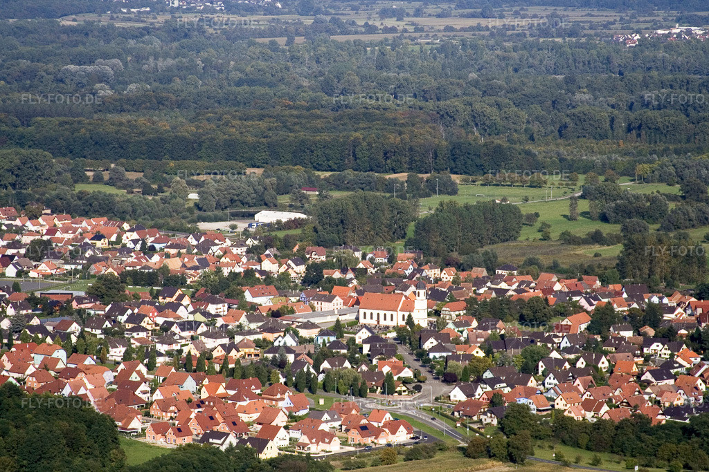Luftbild: Mothern von Südwesten in Wintzenbach im Bundesland Bas-Rhin in Frankreich. – Foto: IMG_8093.jpg vom 15.09.2007 durch Werner Riehm/FLY-FOTO.de – Auflösung des Originals: 3456 x 2304 px