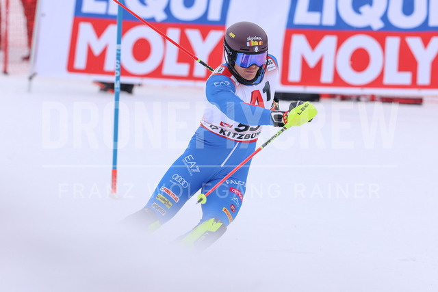 Audi FIS Ski World Cup: Men’s Slalom – Hahnenkamm Race, Kitzbuehel | Kitzbuehel, Austria, 25.Jan.26 - Alpine Skiing - FIS World Cup, Hahnenkamm Race, Slalom, men. The image shows CANINS Matteo (ITA, Nordica).