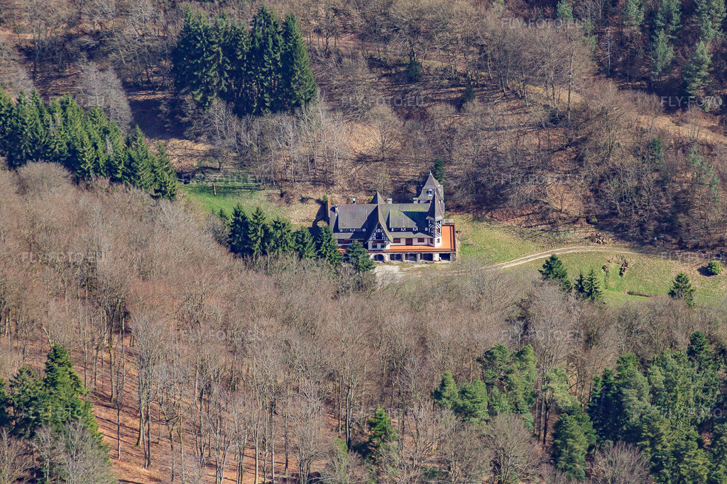 Vue aérienne: Heiligenmuehle: Le saint moulin de la Petite Pierre à Lohr dans le département Bas Rhin, France – .Photo: IMG_38511.jpg prise le 20/03/2011 par Werner Riehm/FLY-FOTO.eu – Résolution de l'original: 4752 x 3168 px – Gite - Location de vacances en Alsace dans la foret de la Petite Pierre