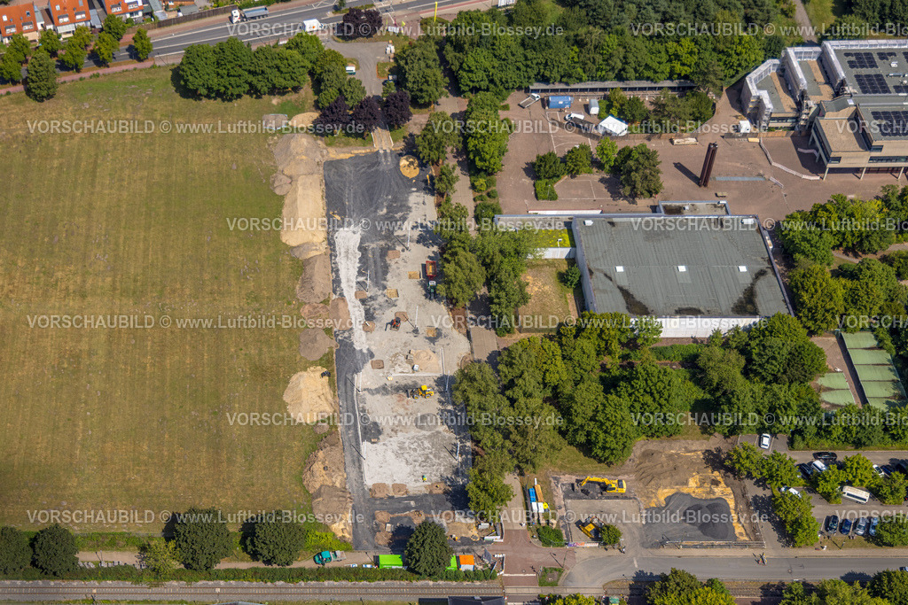 Hamm250702311Uentrop | Luftbild, Freiherr-vom-Stein-Gymnasium und Sportplatz Werner-Figgen-Weg mit Baustelle, Uentrop, Hamm, Ruhrgebiet, Nordrhein-Westfalen, Deutschland