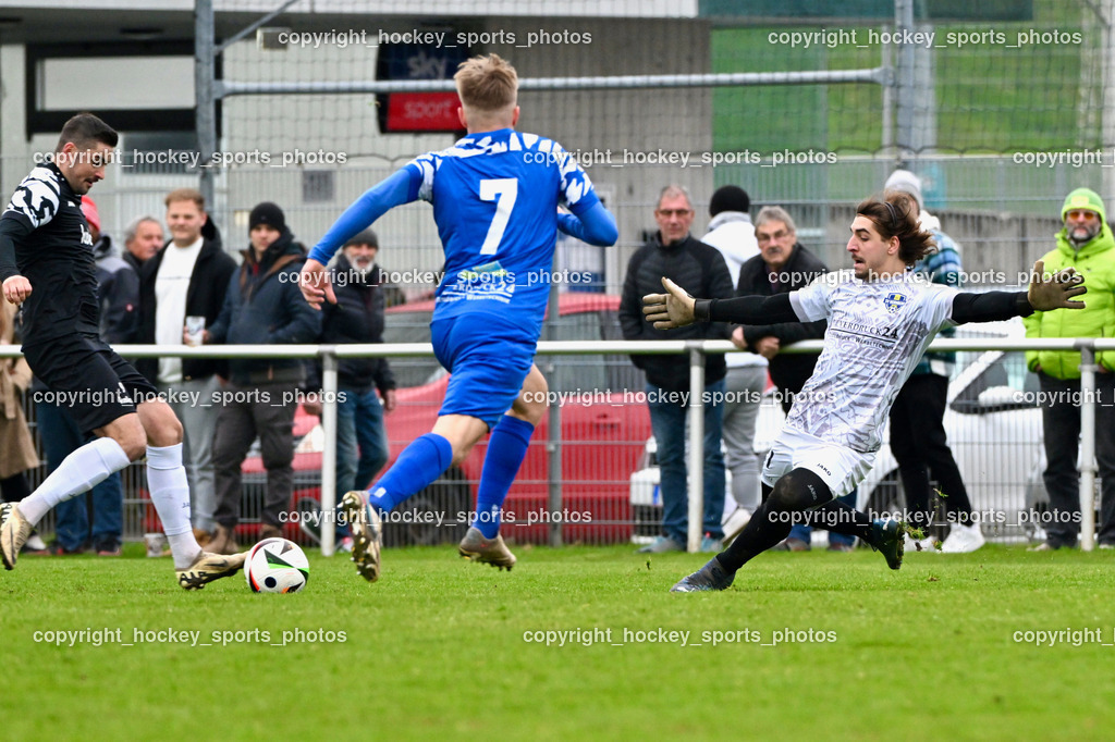 MSC Magdalen vs. SV Wernberg | #9 Mario Dolinar MSC Magdalen, #7 Fabian Daniel Ambrosch SV Wernberg, #21 Nico Brian Pettauer SV Wernberg, MSC Magdalen vs. SV Wernberg, MSC Magdalen vs. SV Wernberg am 10.11.2024 in Magdalen (Sportplatz Magdalen), Austria, (Photo by Bernd Stefan)