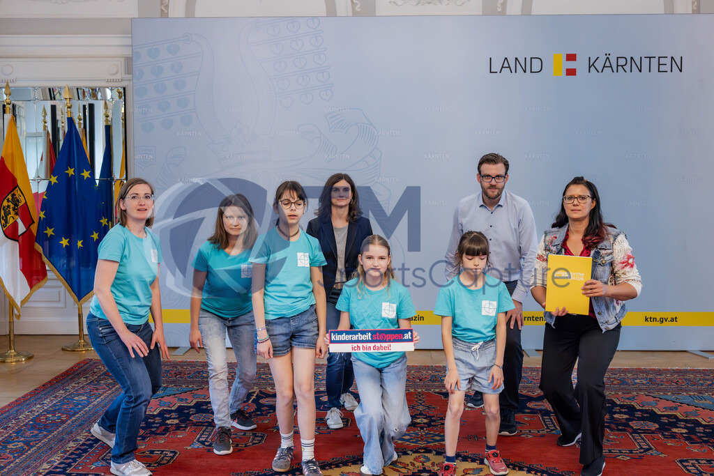 TM-20250605-0045 | Pressetermin mit Landesrätin Sara Schaar, Fachreferent für Jugend Joachim Zmölnig, der Dreikönigsaktion und Katholischen Jungschar.Spiegelsaal, Klagenfurt, Österreich.Copyright: TM Sportscapture/Matthias Trinkl