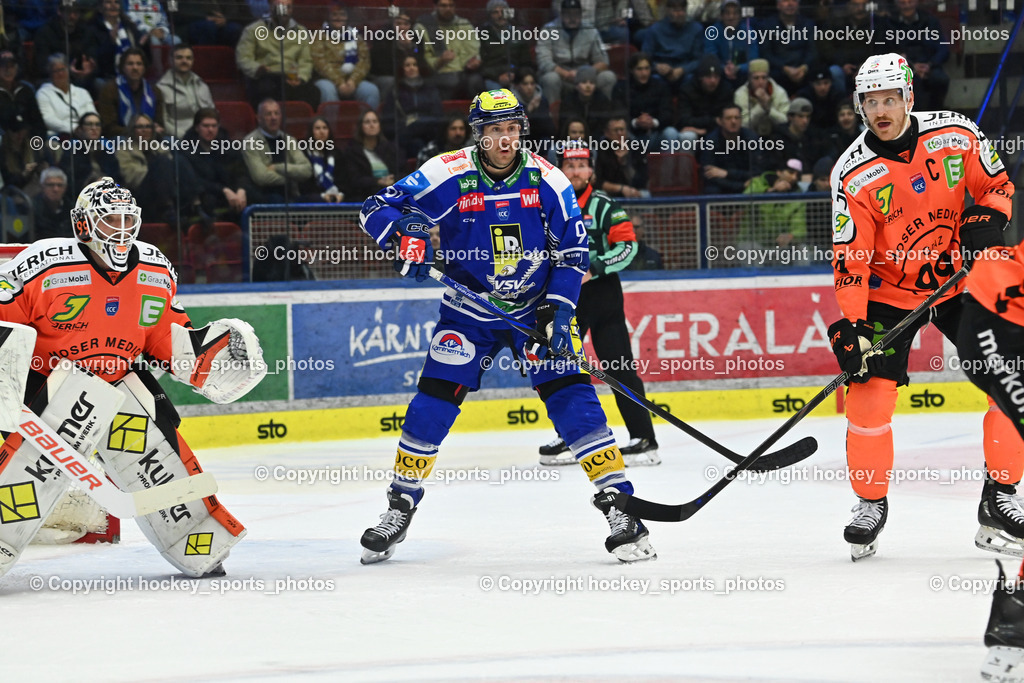 EC IDM WÄRMEPUMPEN VSV vs. MOSER MEDICAL GRAZ99ERS | #33 Maxime Lagacé Graz 99ers, #91 Nick Hutchison EC VSV, #4 Korbinian Holzer Graz 99ers, EC IDM WÄRMEPUMPEN VSV vs. MOSER MEDICAL GRAZ99ERS, EC IDM WÄRMEPUMPEN VSV vs. MOSER MEDICAL GRAZ99ERS am 12.03.2026 in Villach (Stadthalle Villach), Austria, (Photo by Bernd Stefan)