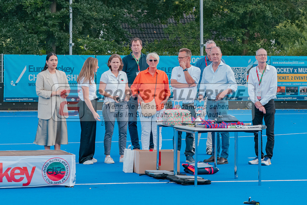 HK_20230716_902480 | Euro Hockey WU18 Siegerehrungen Championship Girls &amp; Boys am 16.7.2023 CHTC , Krefeld ,