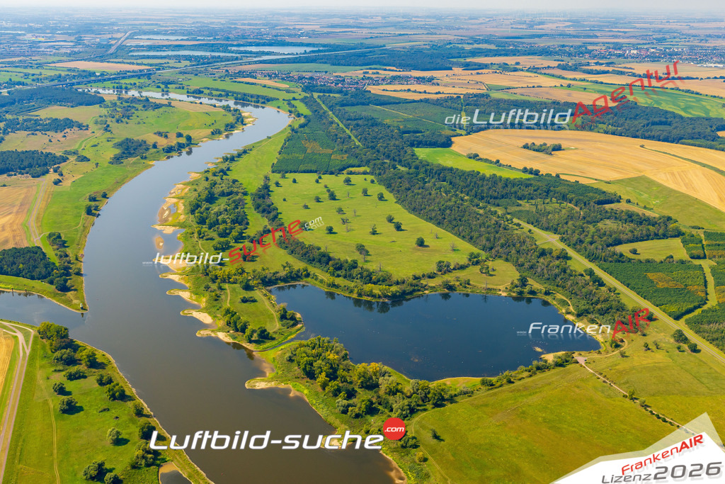 Elbe Braunschweiger Loch Wolmirstedt Bild- Das Luftbild wurde 2025 vom UL-Flugzeug heraus erstellt ( keine Drohne bzw. Drohnenaufnahme ) - Hochauflösende Luftaufnahme -Nicht vergleichbar mit Google Maps oder Satelittenbilder- Die Geschenkidee !Mit Lizenz und Bildrechte bestellbar - CC