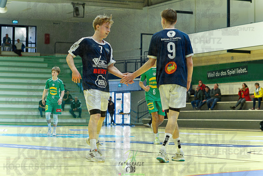 mJB Pokalrunde dt. Meisterschaft, TV Hüttenberg - TSV GWD Minden | mJB Pokalrunde dt. Meisterschaft, TV Hüttenberg - TSV GWD Minden am 15.03.2025 in Münchholzhausen (Sporthalle Münchholzhausen)Photo © 2025 - Jörg Heinrich - Realisiert mit Pictrs.com
