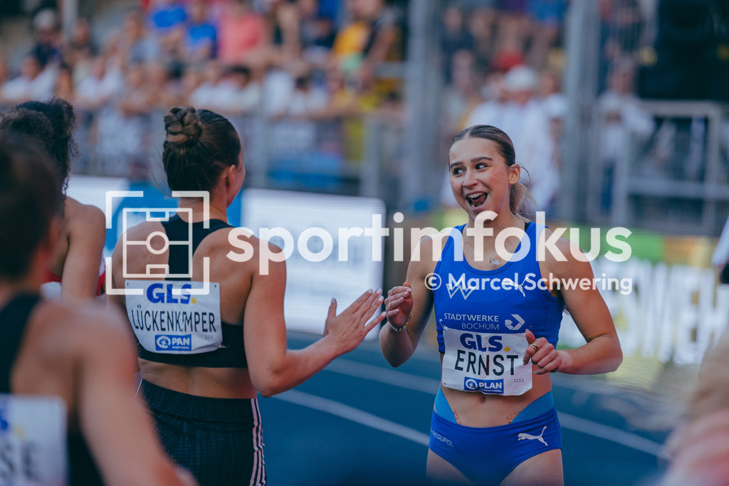 Deutsche Meisterschaften der Frauen und Männer 2026 | Jolina Ernst, TV Wattenscheid 01, 100-Meter-Lauf, Finale, Deutsche Meisterschaften der Frauen und Männer 2026, Lohrheidestadion Bochum-Wattenscheid, 25.07.2026. Foto: Marcel Schwering / sportimfokus - Realisiert mit Pictrs.com