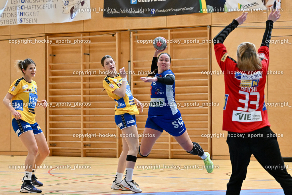 SC Ferlach Damen vs. Hypo Niederösterreich 18.11.2023 | #9 KOVACS Patricia, #55 BETZ Katrin, #71 Voncina Luna, #33 REICHL Stephanie