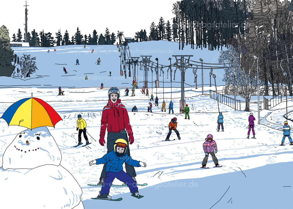 Schneevergnuegen bunt | Entdecken Sie hochwertige, regionale Fotos von Brilon und dem Sauerland im Auftrags Atelier Shop von Tanja Esser. Von Landschaften und Architektur bis hin zu Eventaufnahmen, Illustrationen – das Angebot bietet Ihnen Downloads, Wandbilder, Videos, Geschenk
