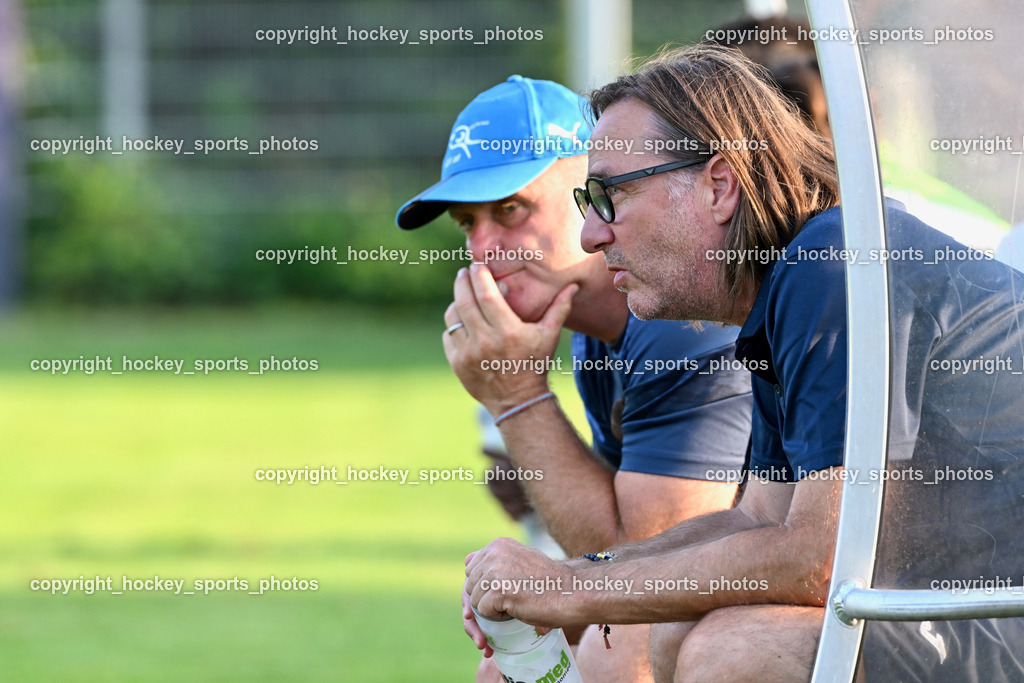 SAK vs. SV Dellach Gail | Jubel Headcoach SAK Richard Huber, Tormanntrainer SAK Johann Smrecnik, SAK vs. SV Dellach Gail, SAK vs. SV Dellach Gail am 14.08.2025 in Klagenfurt (Sportpark Welzenegg), Austria, (Photo by Bernd Stefan)