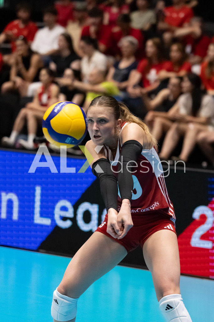 Austria v Switzerland - CEV European League Women | KRIENS, SWITZERLAND - JUNE 14: EVA STABENTHEINER of Austria during the CEV European League match between Austria and Switzerland at Pilatus Arena on June 14, 2026 in Kriens, Switzerland. - Realisiert mit Pictrs.com