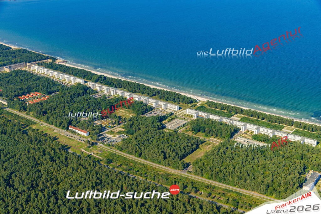 Luftaufnahme Prora Binz - Die Luftaufnahme wurde 2025 vom UL-Flugzeug heraus erstellt ( ohne Drohne ) - Hochauflösende Luftaufnahme - für professionelle Ausdrucke geeignet. Die Geschenkidee !Mit Lizenz und Bildrechte bestellbar