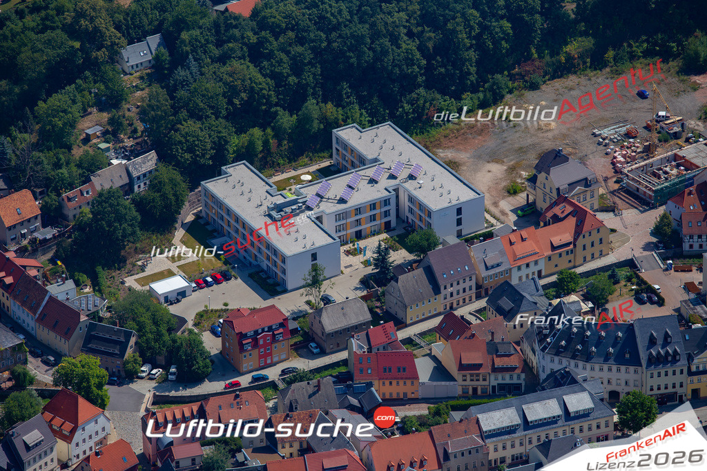 Das Luftbild der Stadt Hainichen wurde 2018 vom Flugzeug heraus erstellt (keine Drohne) Aufnahmehöhe ca.400 Meter- hohe Auflösung für beste Druck-Qualität